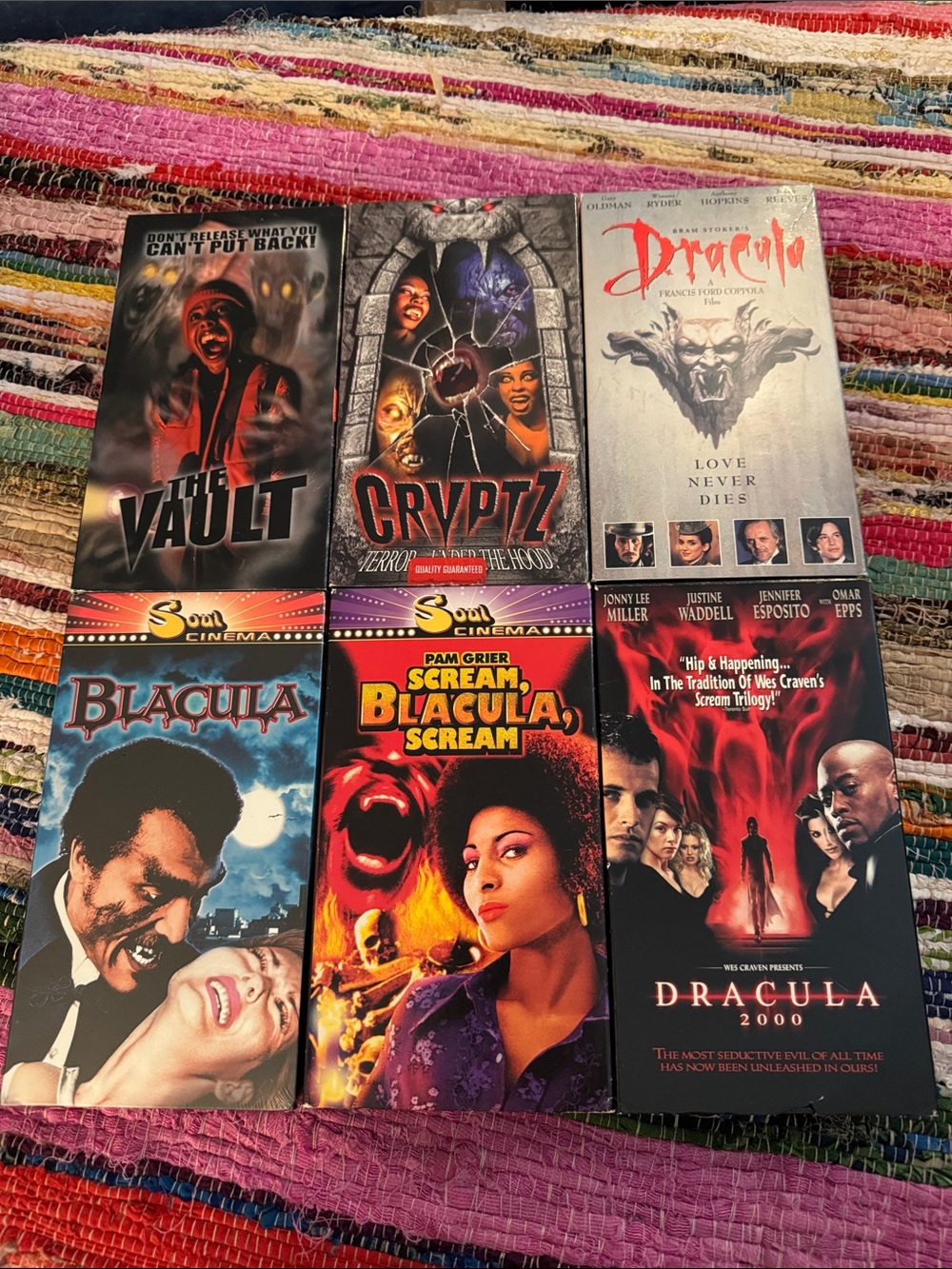 📼 Dracula Movie lot: Blacula (sealed), plus 5 more tested VHS tapes very good 💫